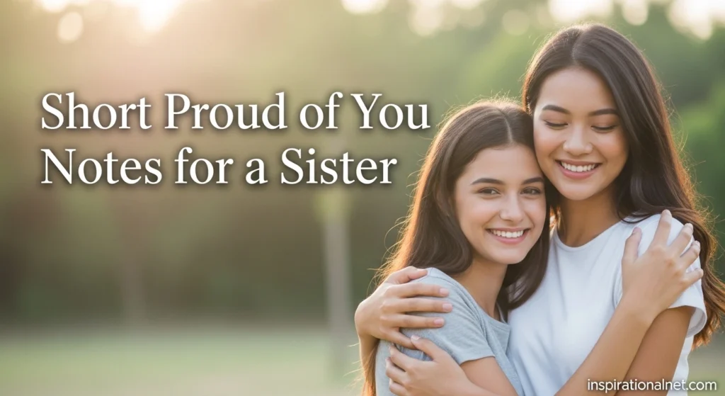 Short Proud of You Notes for Sister