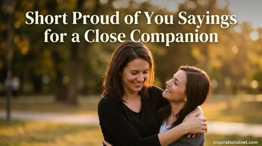 Short Proud of You Sayings for a Close Companion
