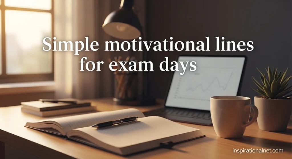 Simple motivational lines for exam days