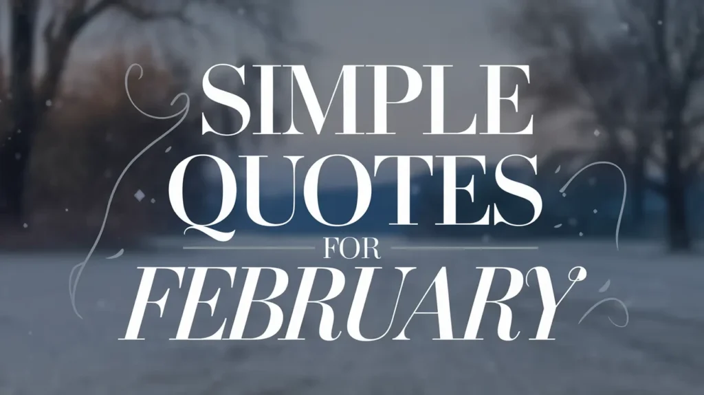 Simple Quotes for February