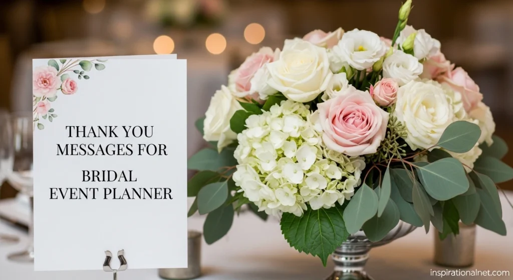 Thank You Messages for Bridal Event Planner