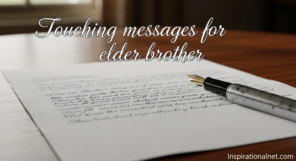 Touching messages for elder brother