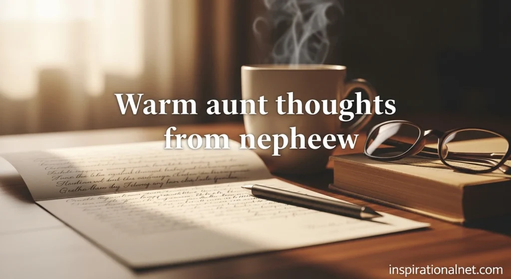 Warm aunt thoughts from nephew