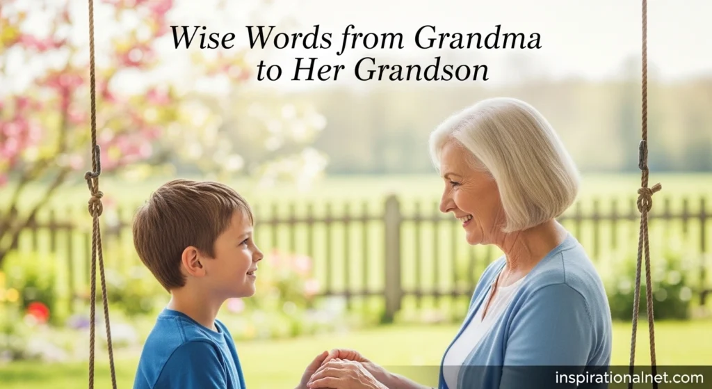 Wise Words from Grandma to Her Grandson