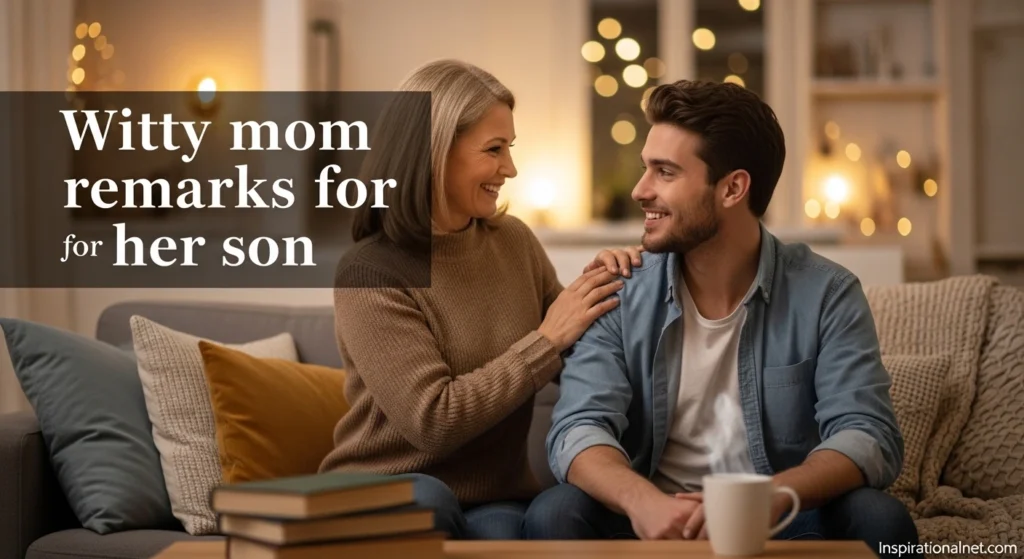 Witty mom remarks for her son