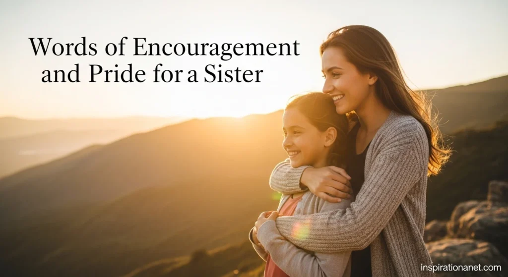 Words of Encouragement and Pride for Sister