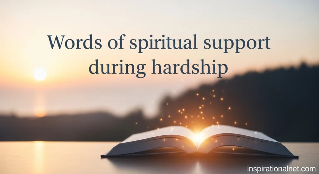 Words of spiritual support during hardship