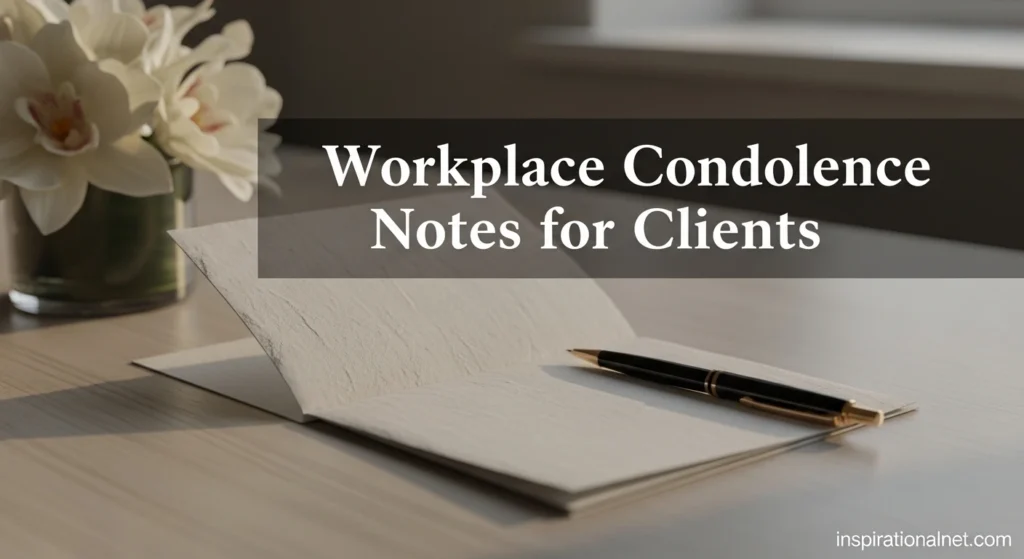 Workplace Condolence Notes for Clients
