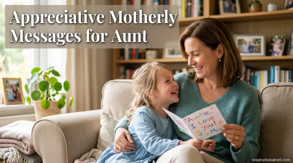 Appreciative Motherly Messages for Aunt