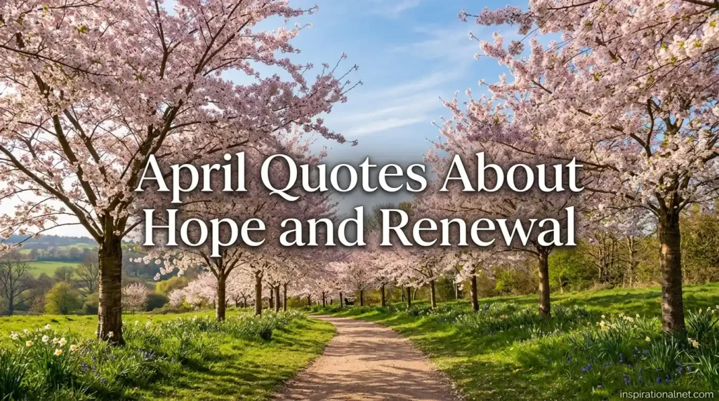 April Quotes About Hope and Renewal
