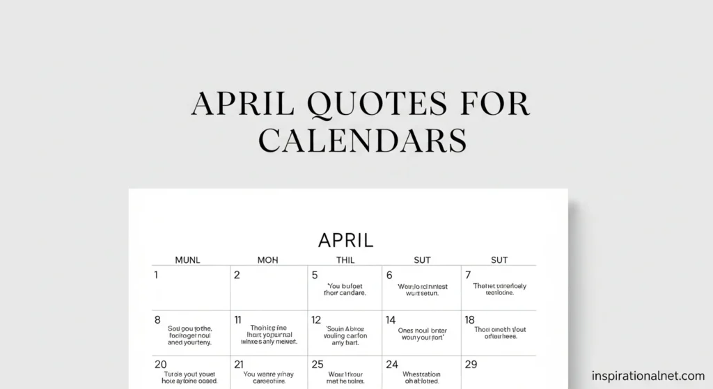 April Quotes for Calendars