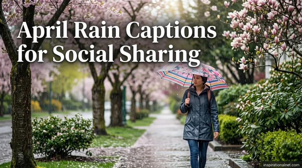 April Rain Captions for Social Sharing