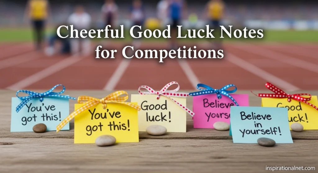 Cheerful Good Luck Notes for Competitions