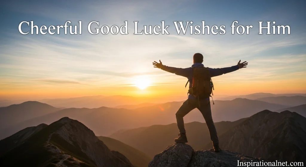Cheerful Good Luck Wishes for Him