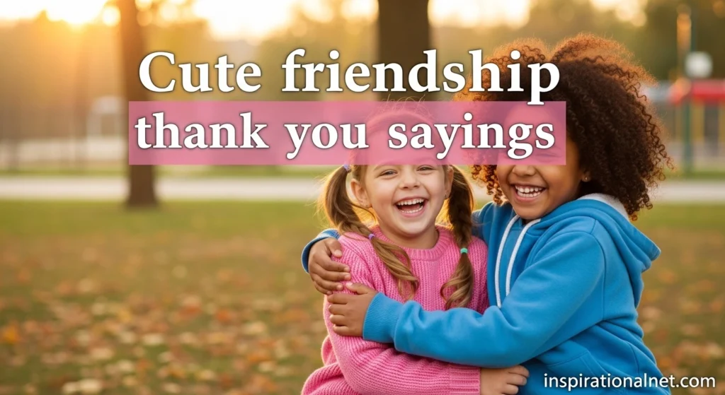 Cute friendship thank you sayings