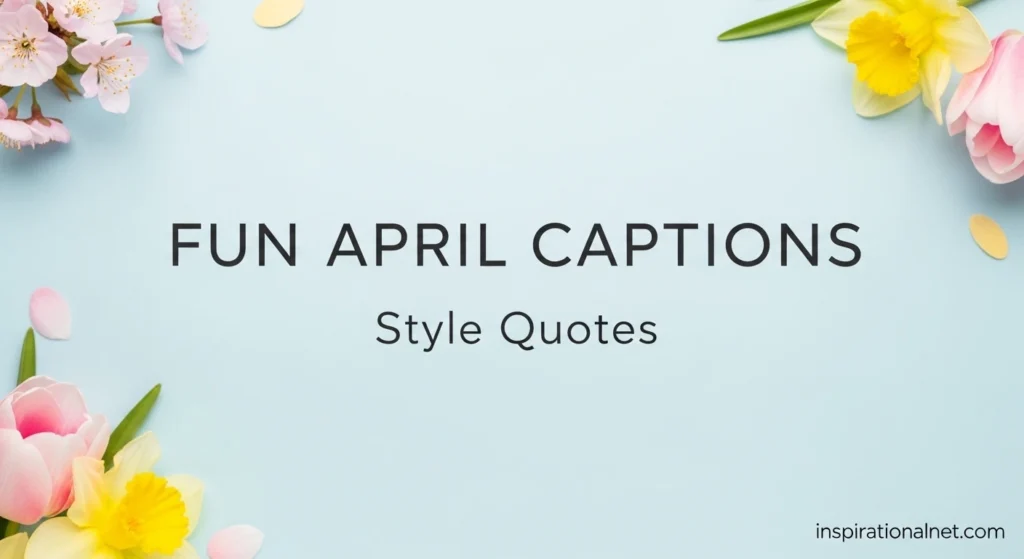 Fun April Captions Style Quotes