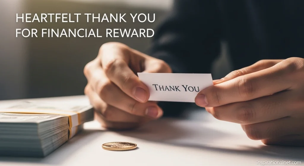 Heartfelt Thank You for Financial Reward