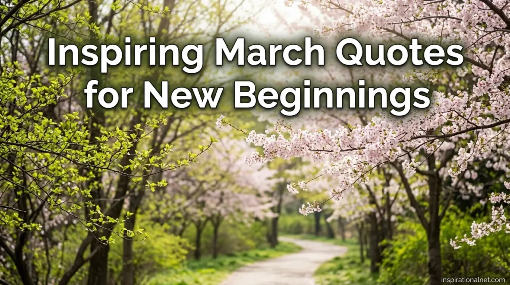 Inspiring March Quotes for New Beginnings