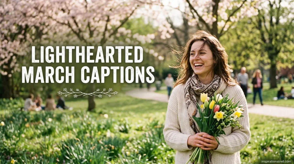 Lighthearted March Captions