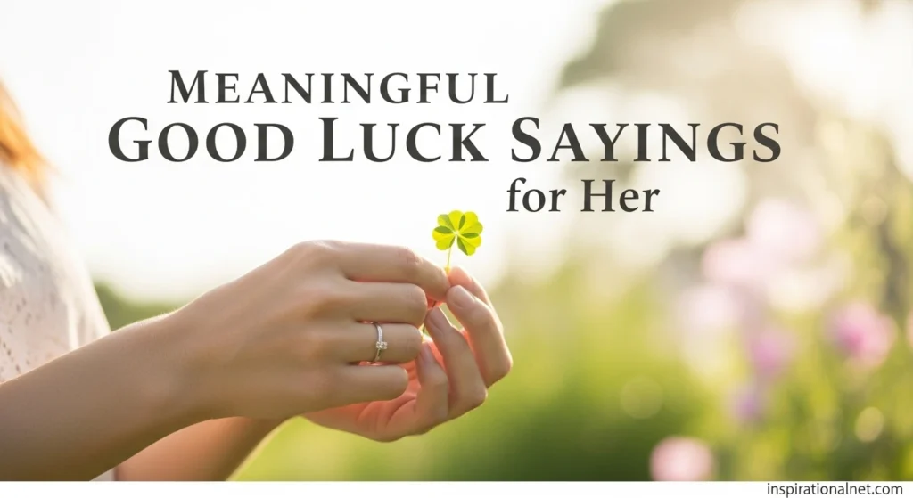 Meaningful Good Luck Sayings for Her