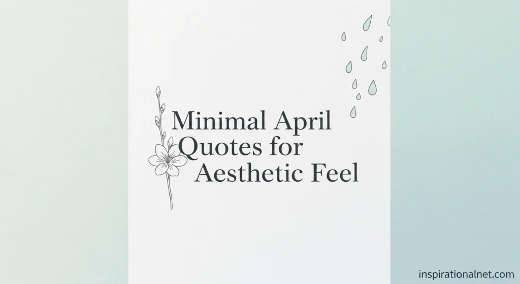 Minimal April Quotes for Aesthetic Feel