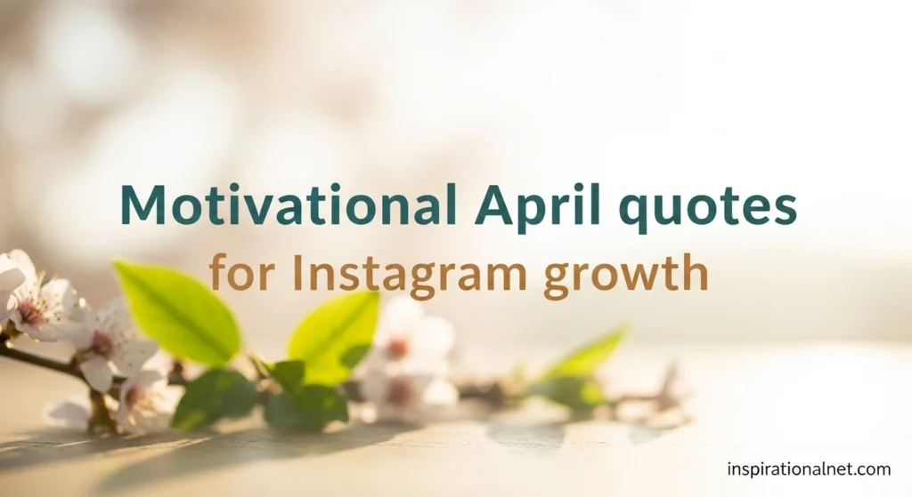 Motivational April quotes for Instagram growth