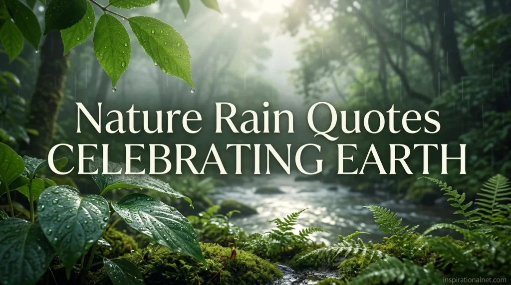 Nature Rain Quotes Celebrating Earth