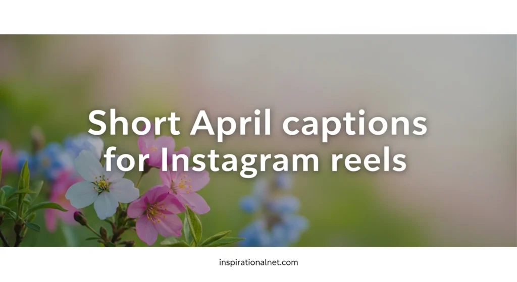 Short April captions for Instagram reels