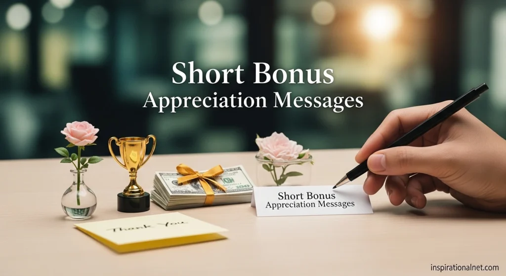 Short Bonus Appreciation Messages