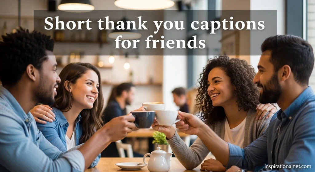 Short thank you captions for friends