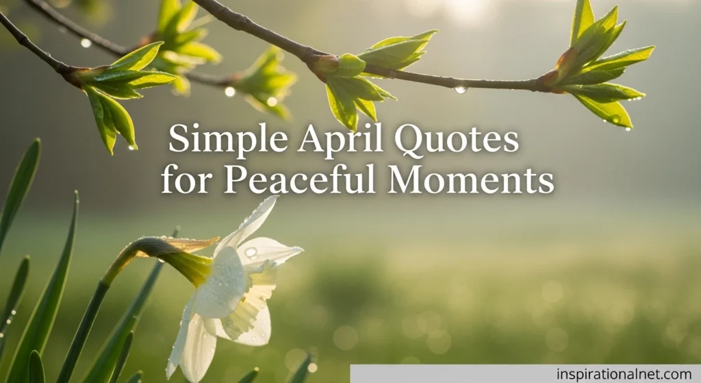 Simple April Quotes for Peaceful Moments