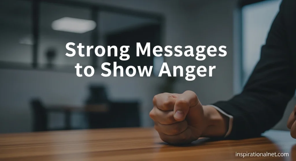 Strong Messages to Show Anger