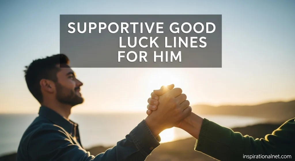 Supportive Good Luck Lines for Him