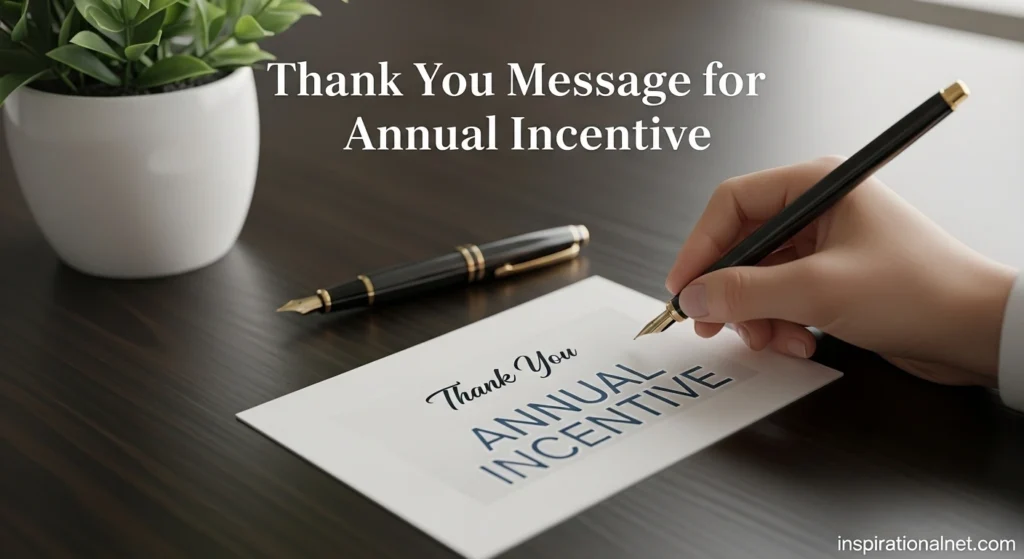 Thank You Message for Annual Incentive