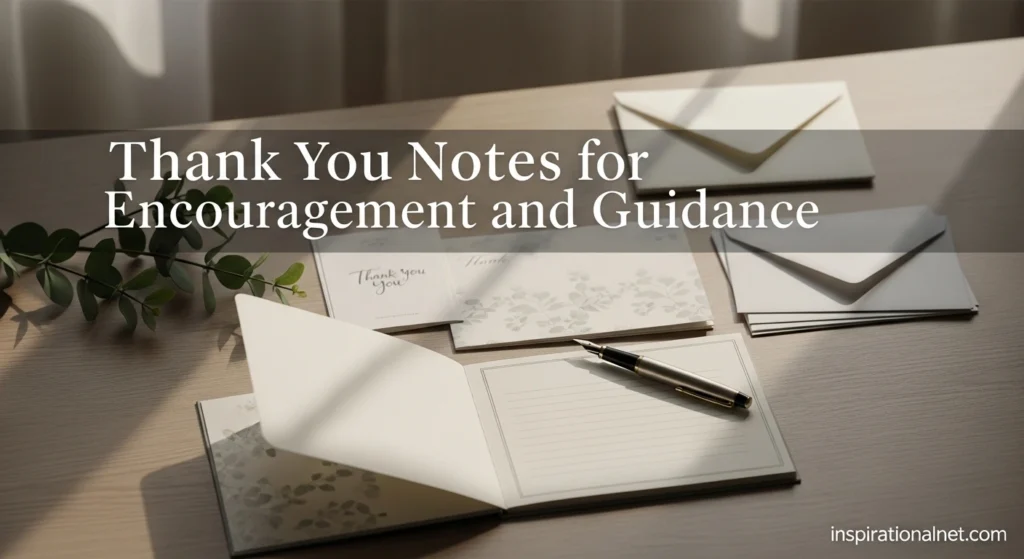 Thank You Notes for Encouragement and Guidance