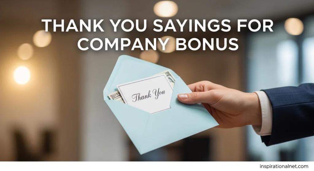 Thank You Sayings for Company Bonus