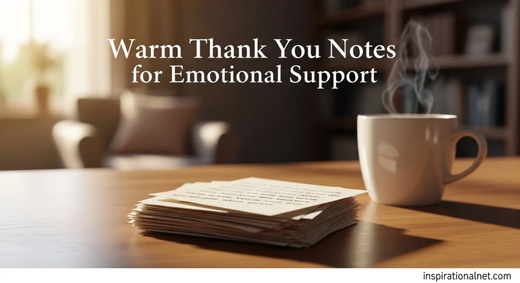 Warm Thank You Notes for Emotional Support