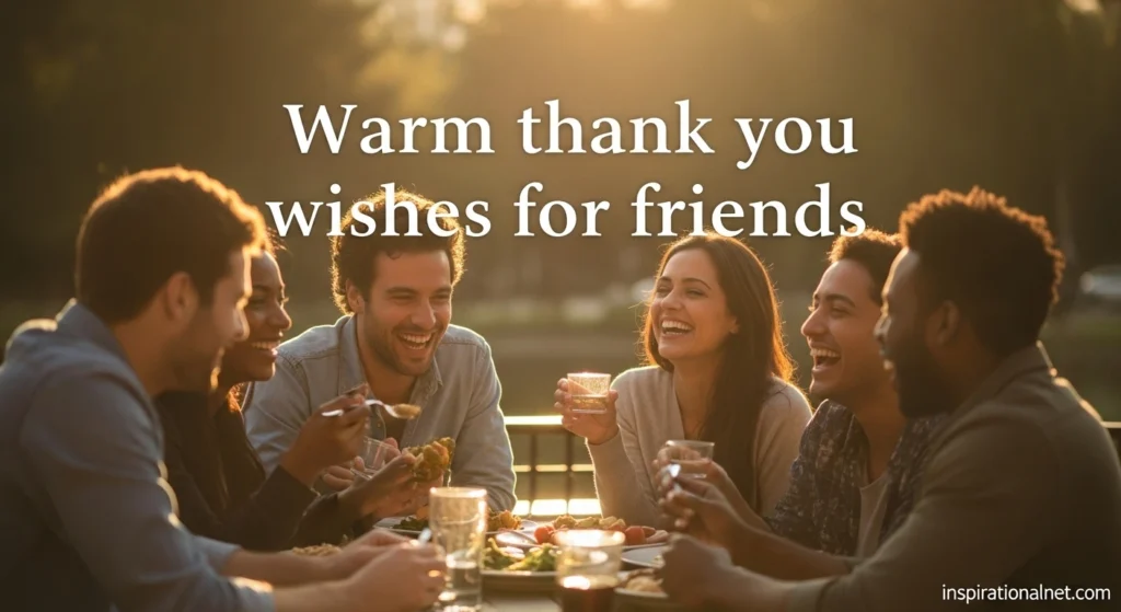 Warm thank you wishes for friends