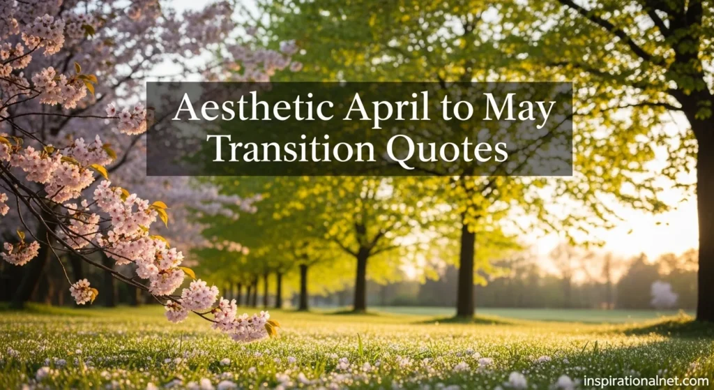Aesthetic April to May Transition Quotes