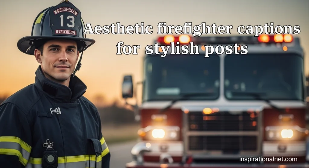 Aesthetic firefighter captions for stylish posts