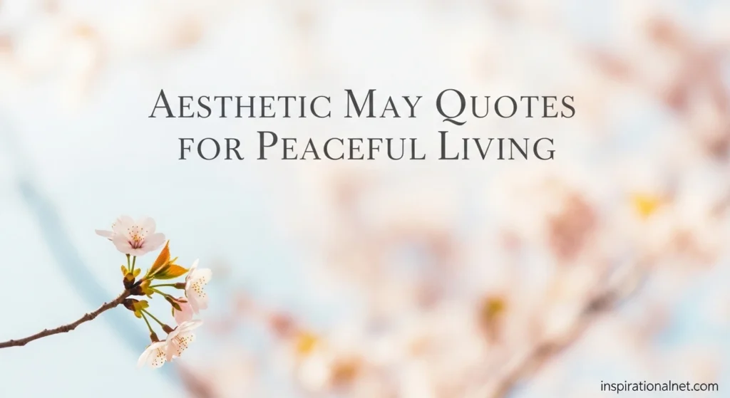 Aesthetic May Quotes for Peaceful Living