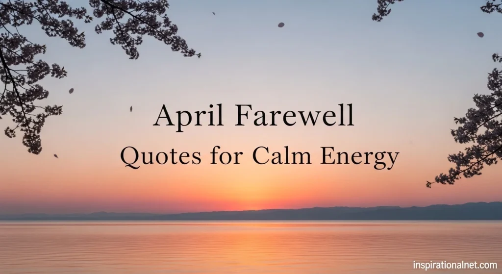 April Farewell Quotes for Calm Energy