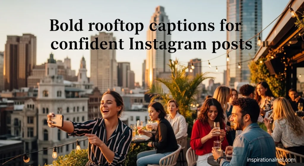 Bold rooftop captions for confident Instagram posts