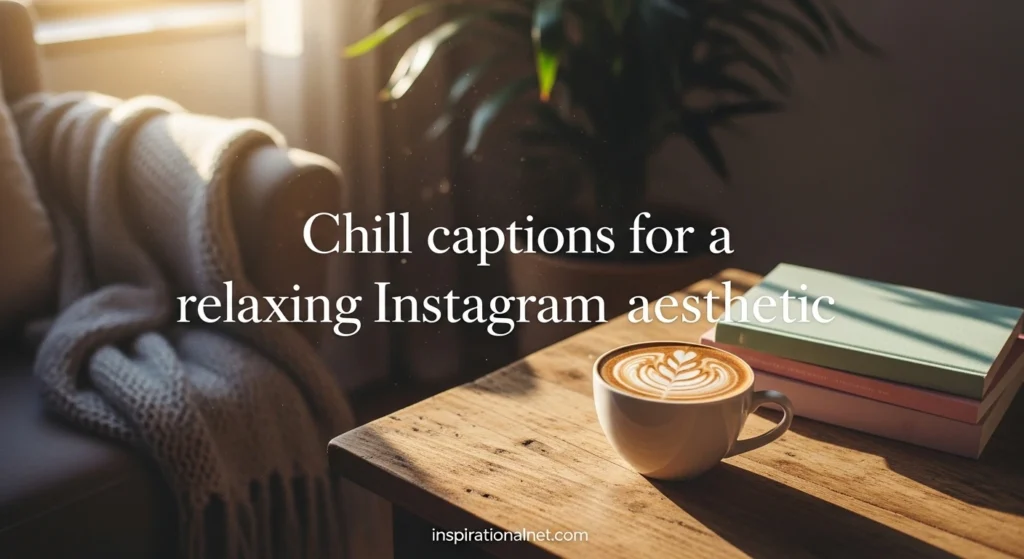 Chill captions for a relaxing Instagram aesthetic
