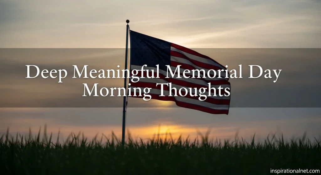 Deep Meaningful Memorial Day Morning Thoughts
