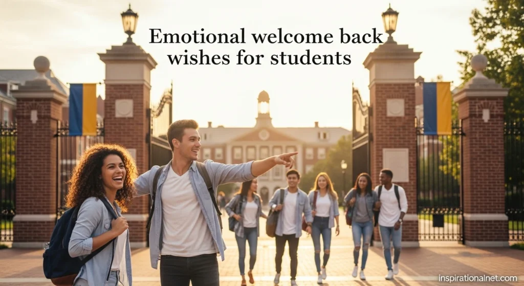 Emotional welcome back wishes for students
