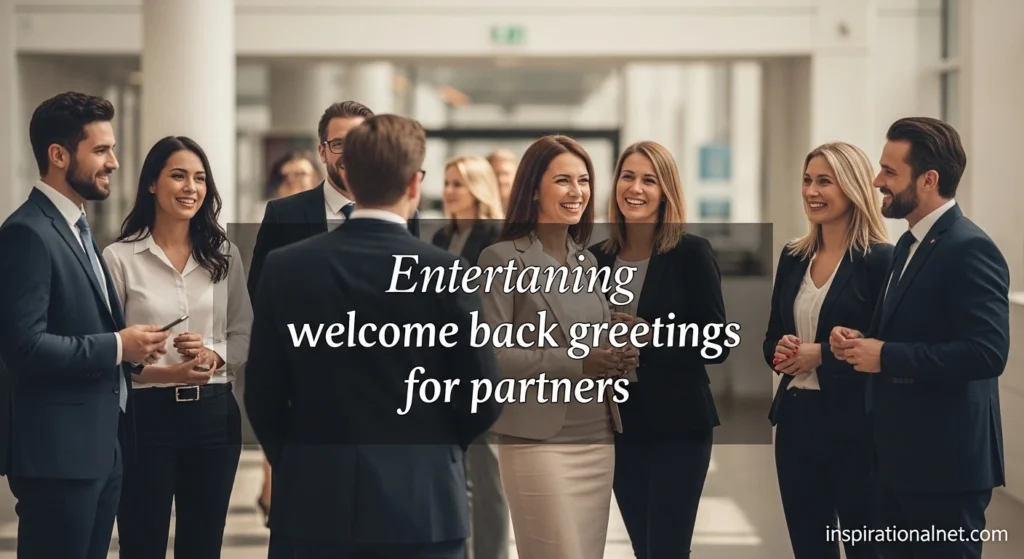 Entertaining welcome back greetings for partners