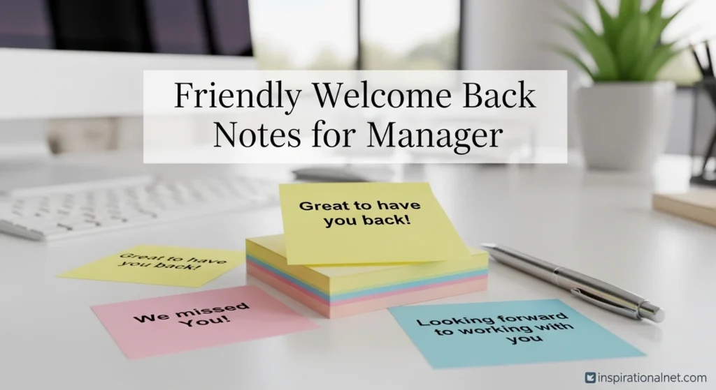 Friendly Welcome Back Notes for Manager