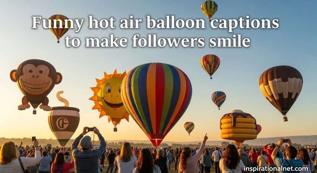 Funny hot air balloon captions to make followers smile