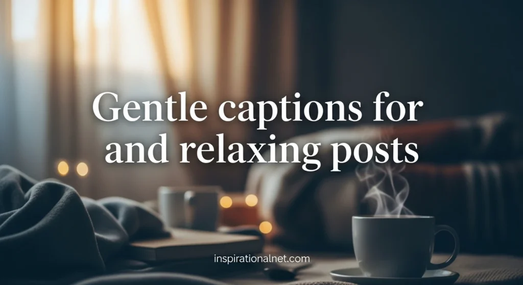 Gentle captions for soft and relaxing posts